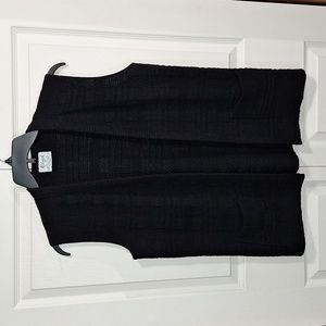 Vintage Milrank Made in USA wool blend cardigan sweater vest - L - black